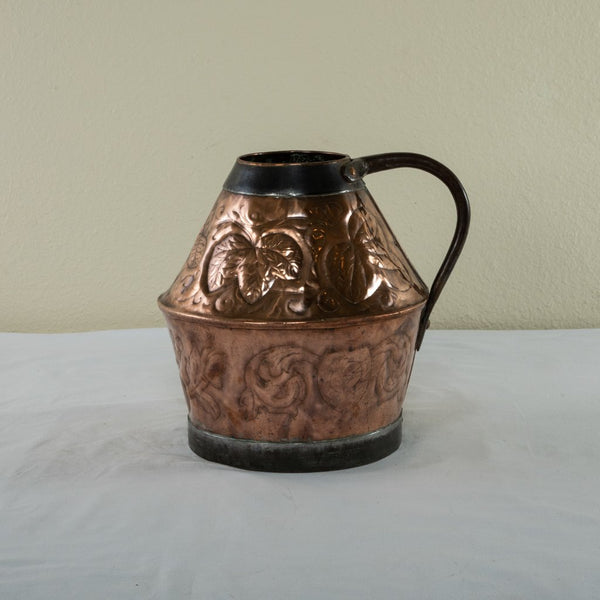 Copper Repousse Pitcher