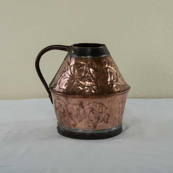 Copper Repousse Pitcher