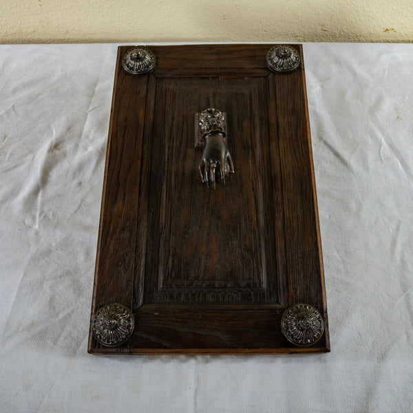 Iron Doorknocker on Oak Backer