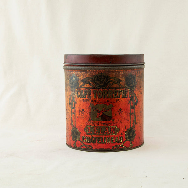 Large Red Coffee Tin
