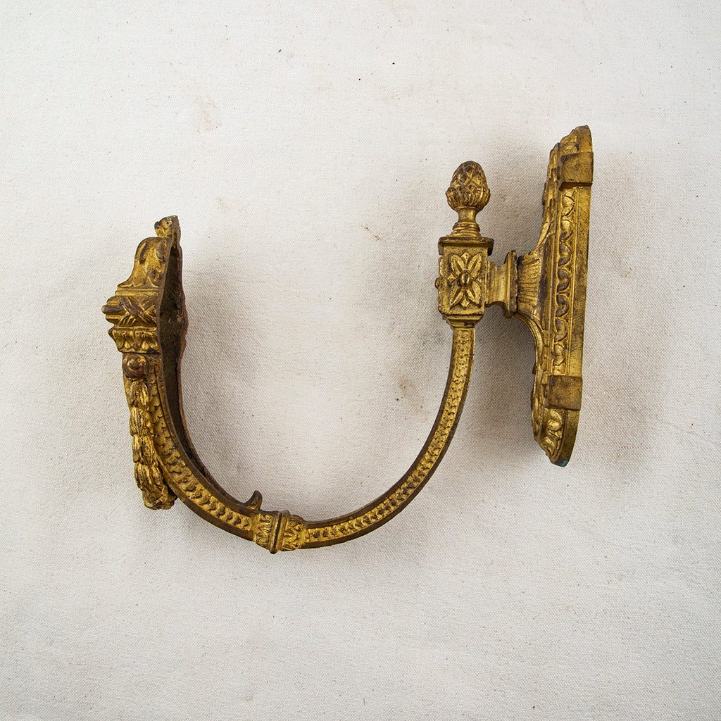Large Gilt Bronze Hook - French Metro Antiques