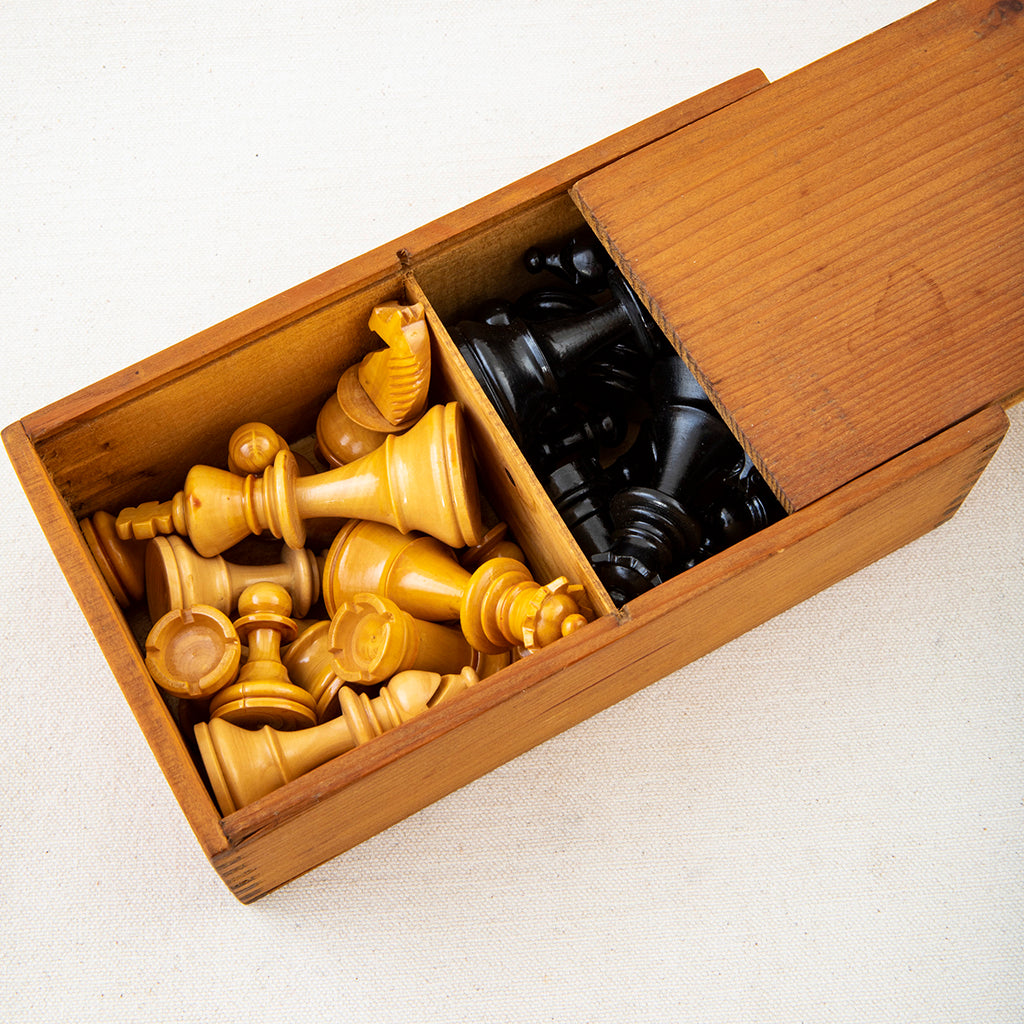 Wooden Chess Pieces - French Metro Antiques
