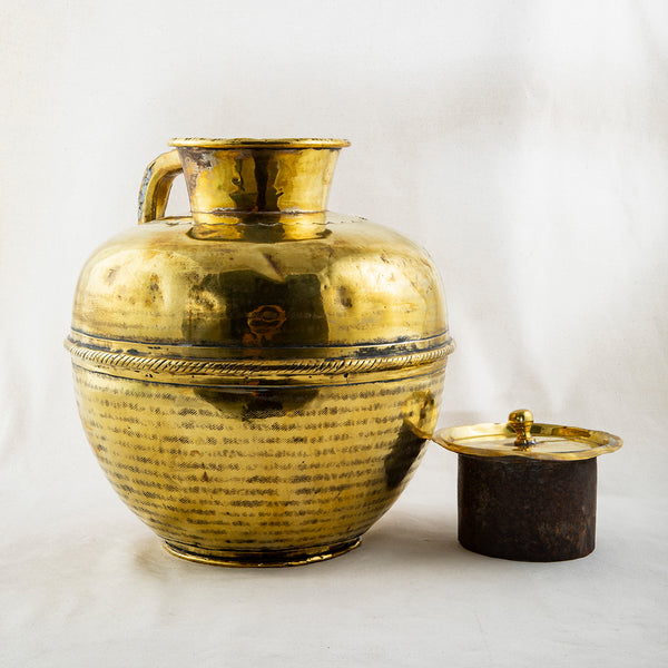 Brass Milk Vessel With Lid