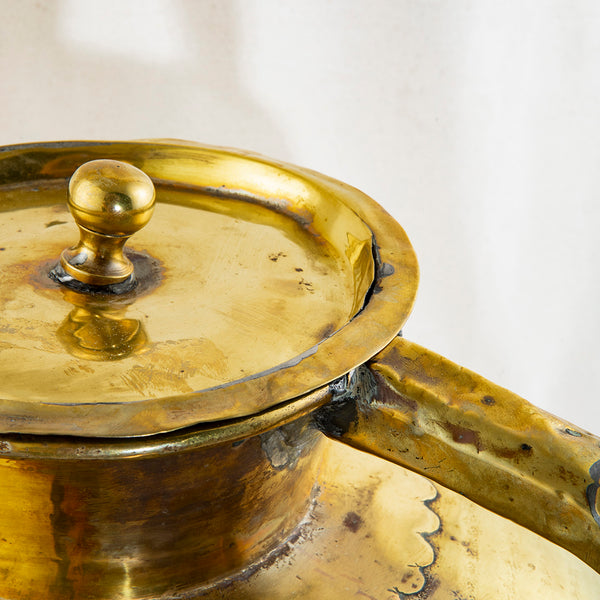 Brass Milk Vessel With Lid