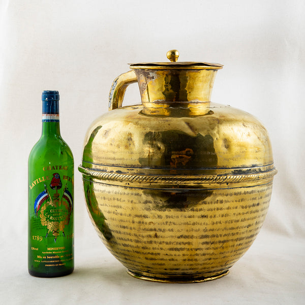 Brass Milk Vessel With Lid