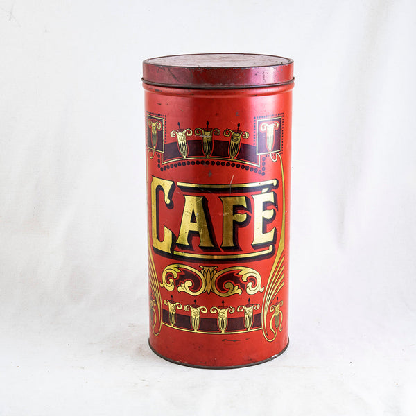 Large Red Coffee Tin