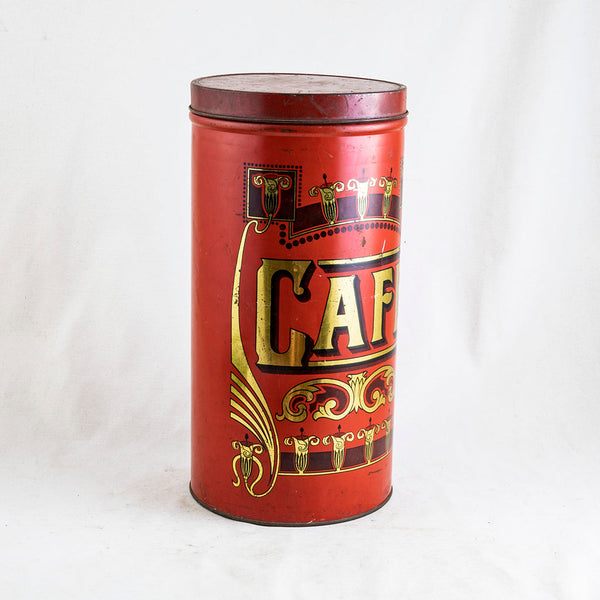 Large Red Coffee Tin