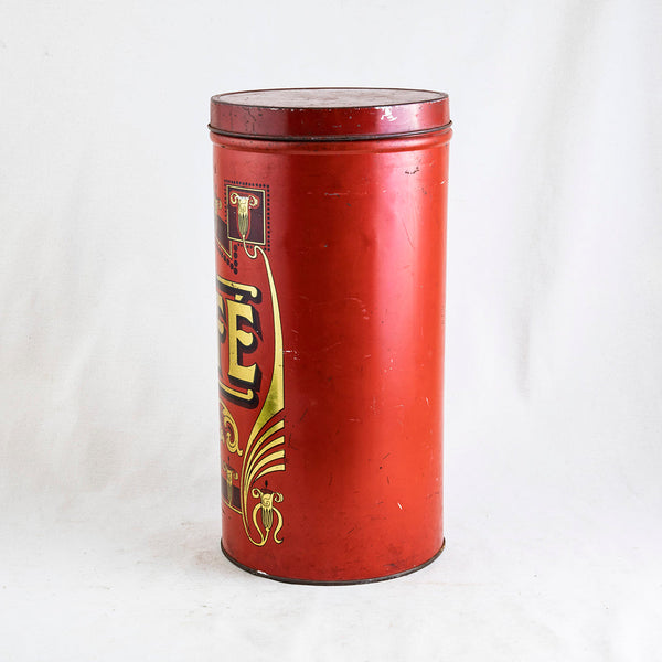 Large Red Coffee Tin