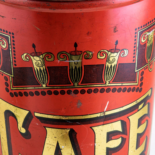 Large Red Coffee Tin
