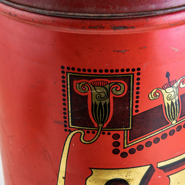 Large Red Coffee Tin
