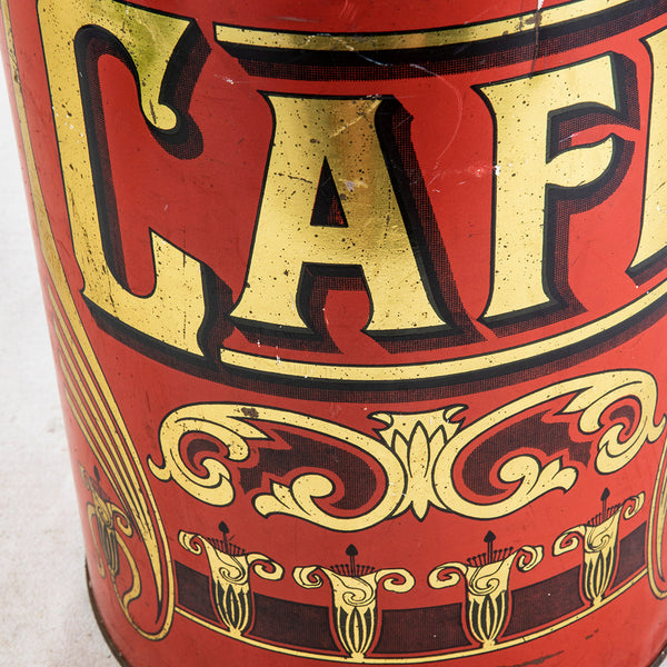 Large Red Coffee Tin