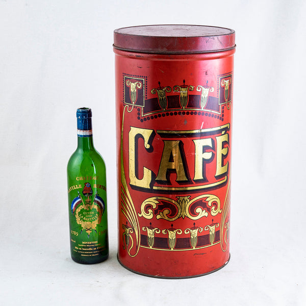 Large Red Coffee Tin