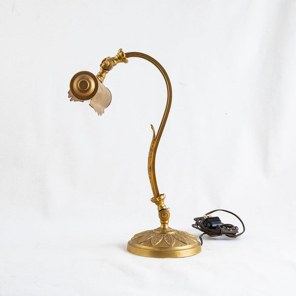 Art Nouveau Brass Lamp