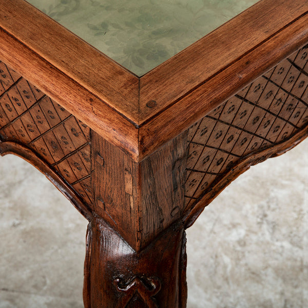 Hand Carved Display Table