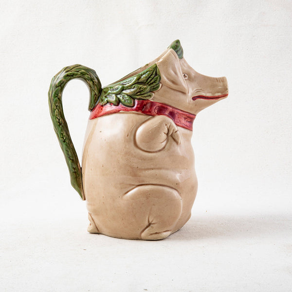 Majolica Pig Pitcher
