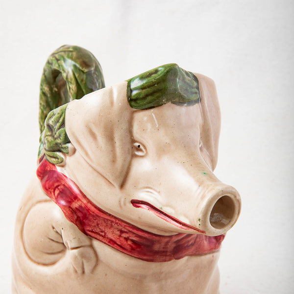 Majolica Pig Pitcher