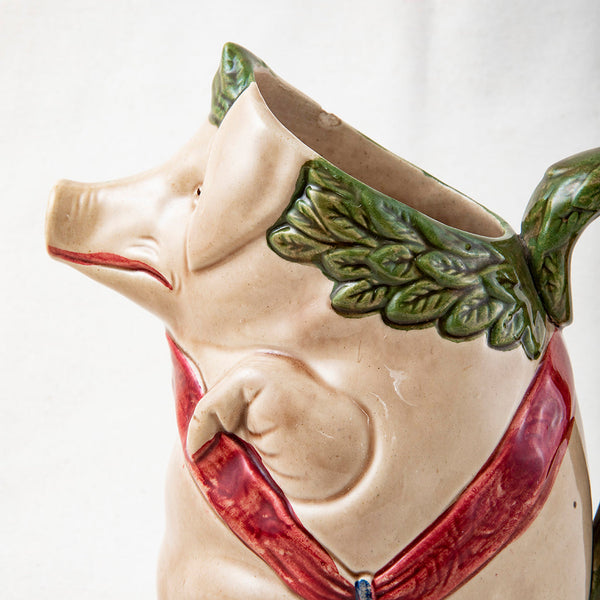 Majolica Pig Pitcher