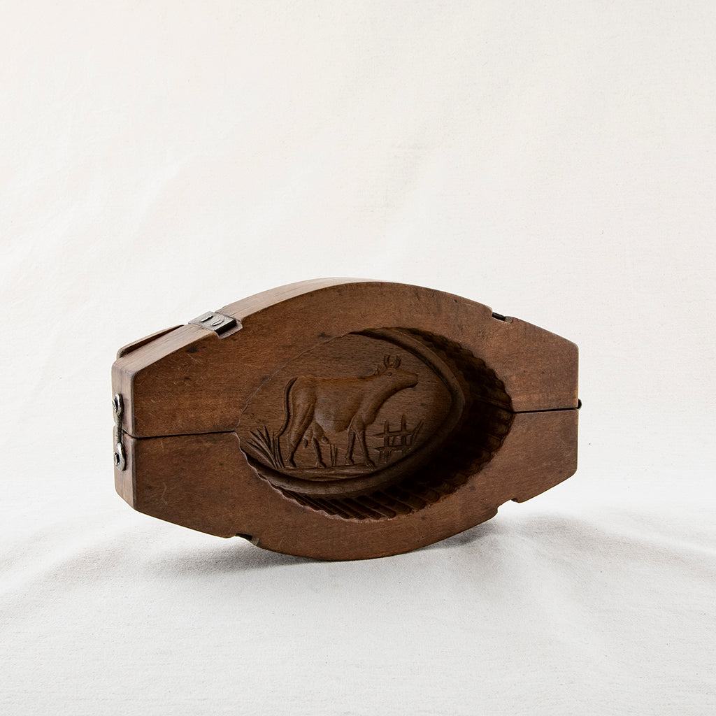 Wood Butter Mold, Ploszczyna, Poland (1st half of the 20th c.),  Ethnographic Museum in Krakow. H 8.5 cm, W 11.5 cm, L 12.5 cm, Molds were  used in the sale of butter-they
