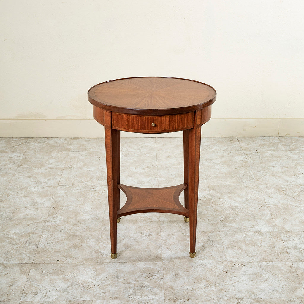 Circa 1900 French Louis XVI Style Occasional Table with Parquetry