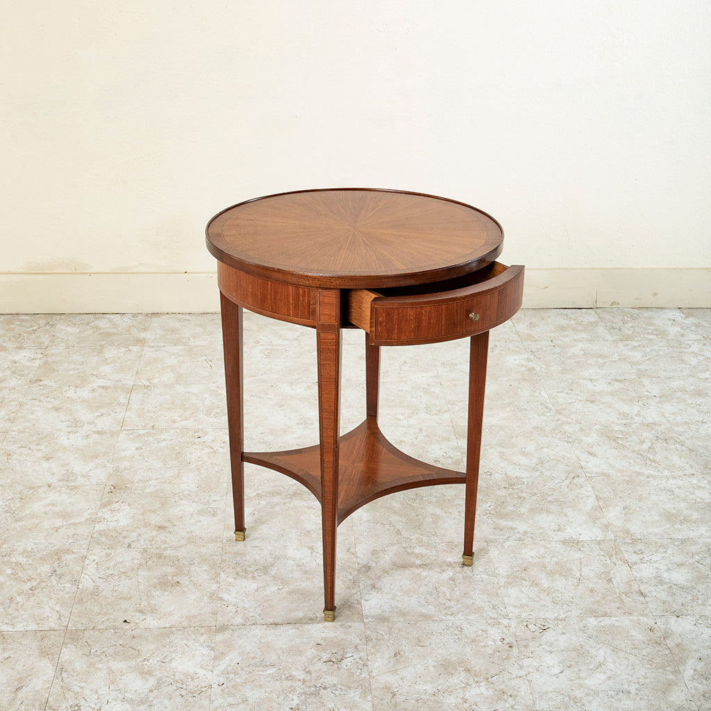 Circa 1900 French Louis XVI Style Occasional Table with Parquetry