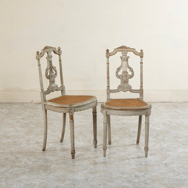 Six Louis XVI Side Chairs - French Metro Antiques