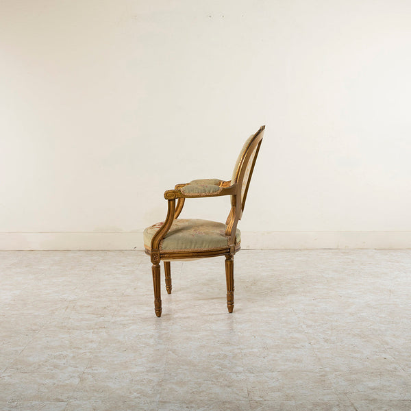 Four Giltwood Aubusson  Chairs