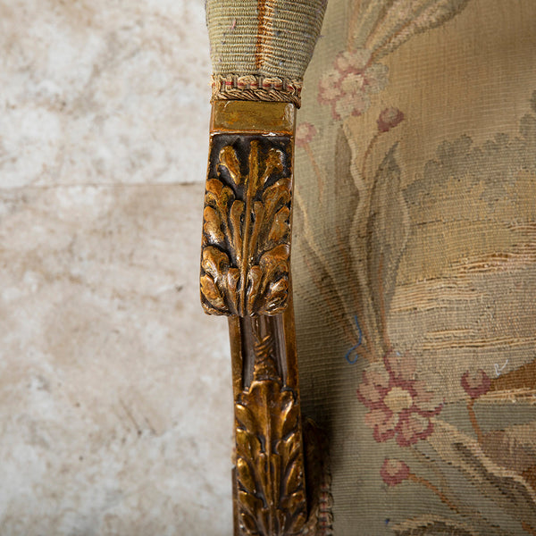 Four Giltwood Aubusson  Chairs