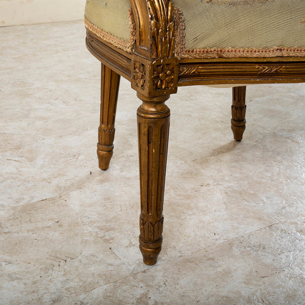 Four Giltwood Aubusson  Chairs