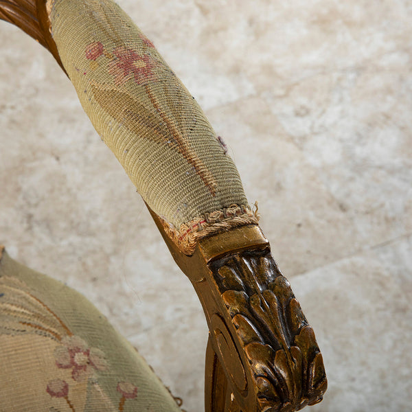 Four Giltwood Aubusson  Chairs