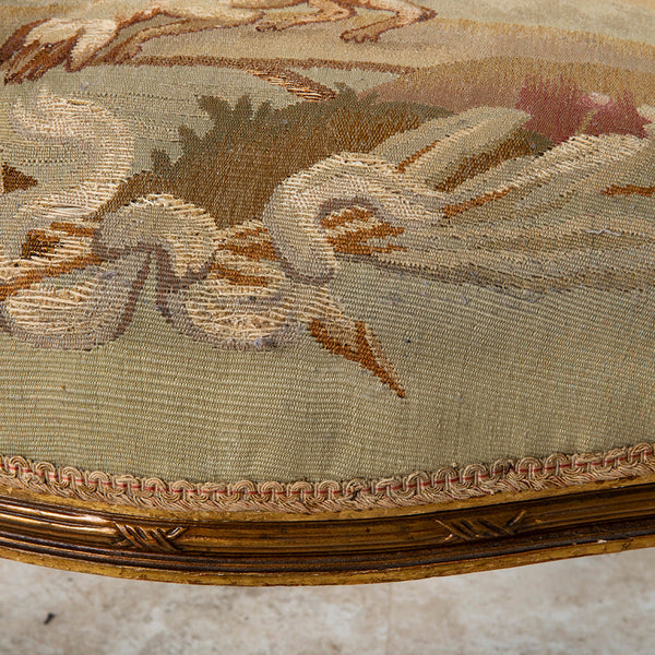 Four Giltwood Aubusson  Chairs