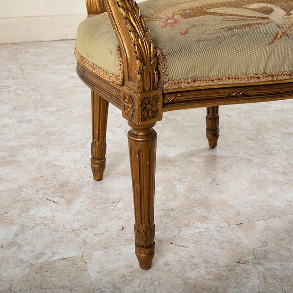 Four Giltwood Aubusson  Chairs