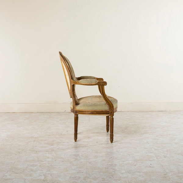 Four Giltwood Aubusson  Chairs