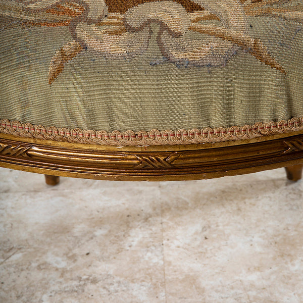 Four Giltwood Aubusson  Chairs