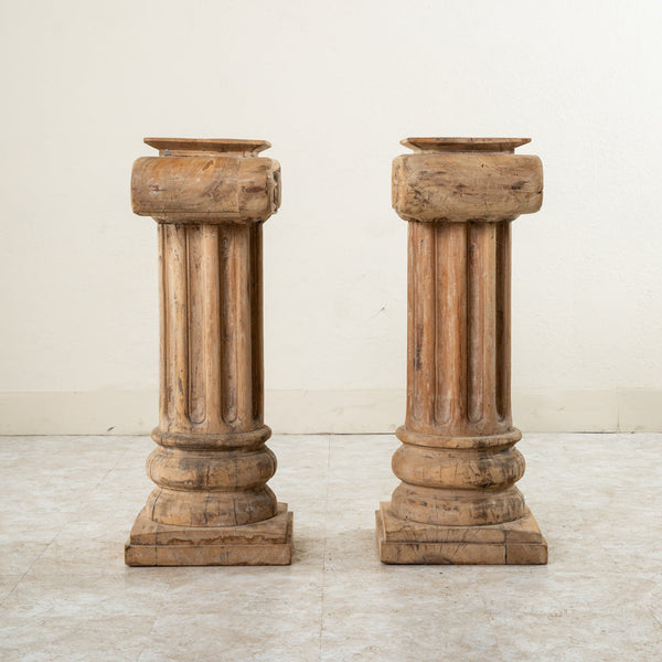 Pair of Wooden Columns