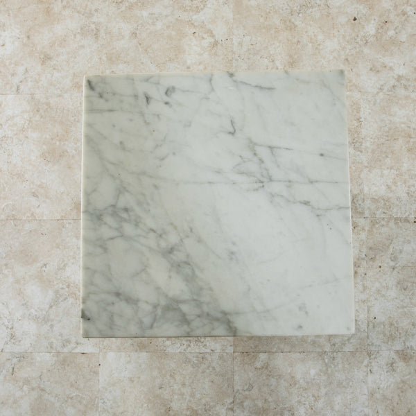 Iron and Marble Side Table