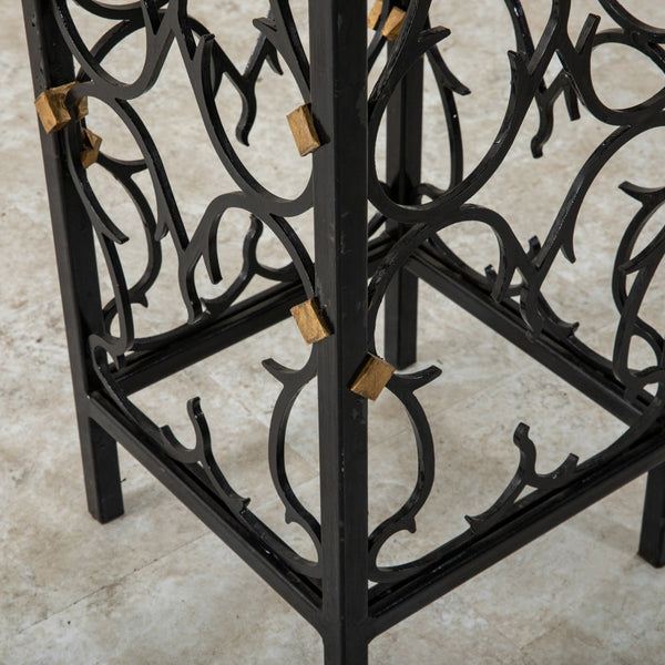Iron and Marble Side Table