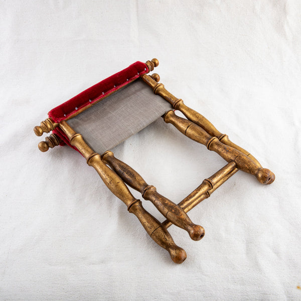 Gilt Wood Bamboo Stool