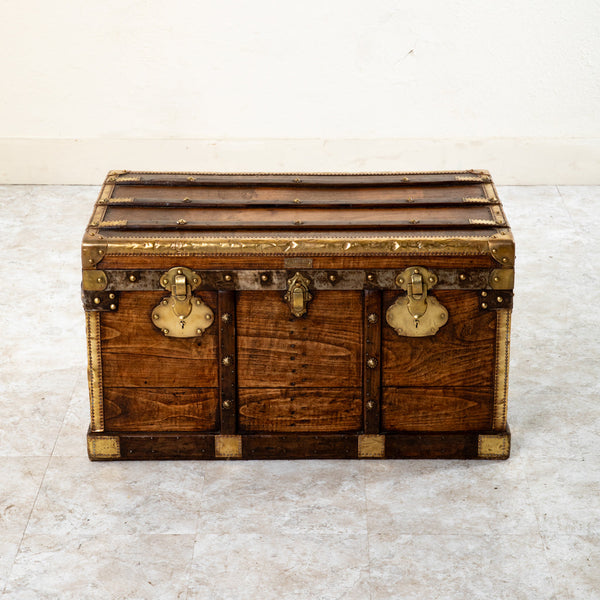 Wooden and Brass Trunk