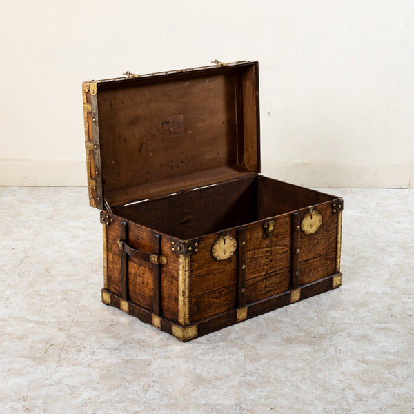Wooden and Brass Trunk