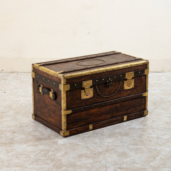 Wooden and Brass Trunk