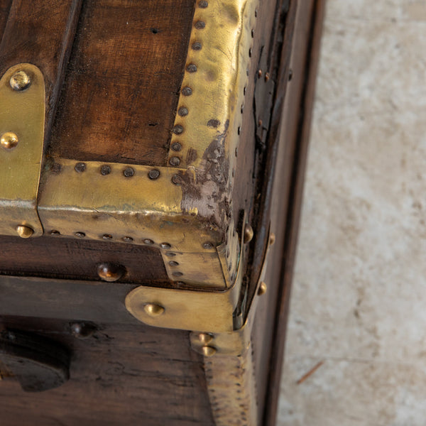 Wooden and Brass Trunk