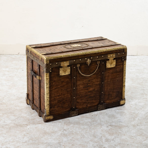 Wooden and Brass Trunk