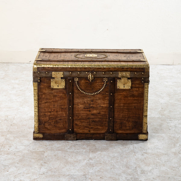 Wooden and Brass Trunk