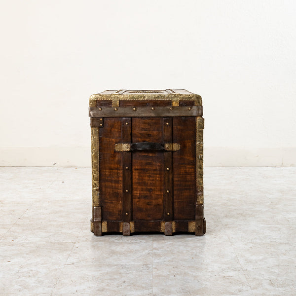 Wooden and Brass Trunk