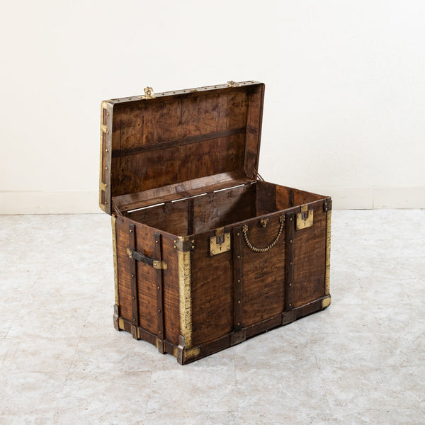 Wooden and Brass Trunk