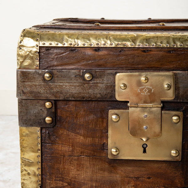 Wooden and Brass Trunk