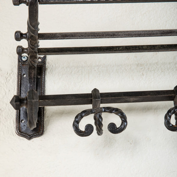 Iron Hat and Coat Rack