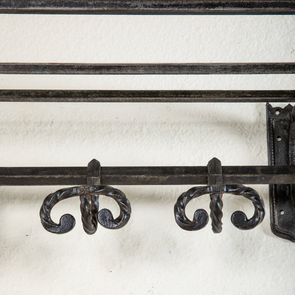 Iron Hat and Coat Rack