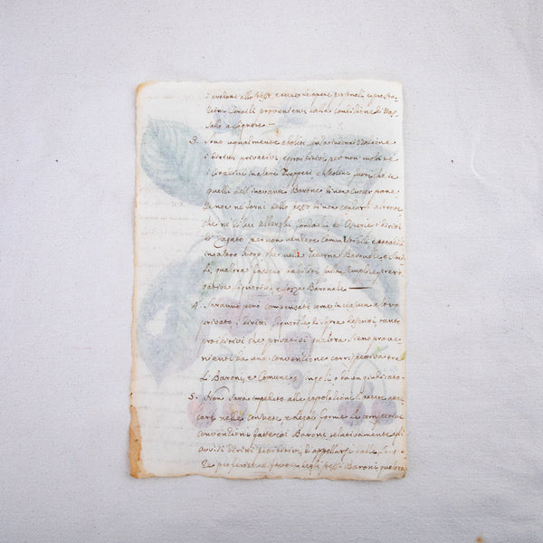 Watercolor on Antique Paper